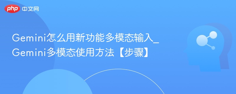 Gemini多模态功能使用全攻略