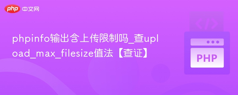 查看PHP上传限制方法：upload_max_filesize设置详解