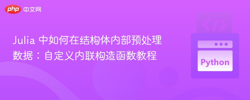 Julia 中如何在结构体内部预处理数据：自定义内联构造函数教程
