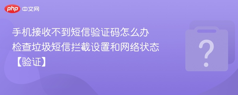 手机收不到验证码？检查拦截与网络状态