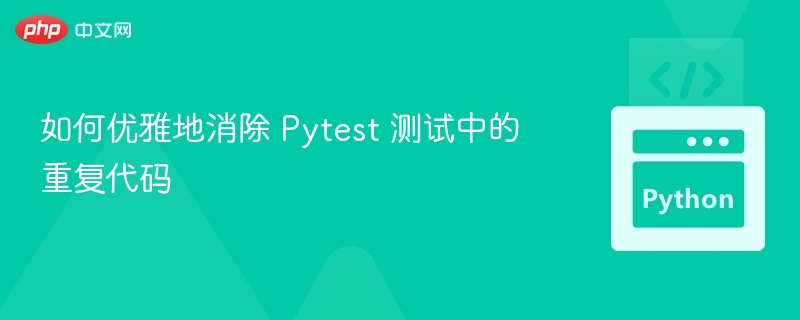 如何优雅地消除 Pytest 测试中的重复代码

