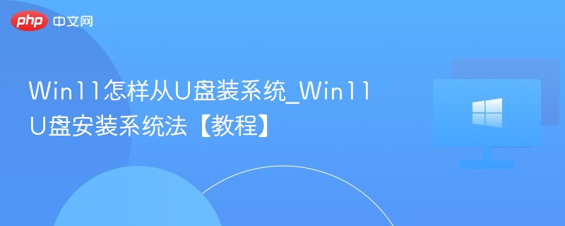 Win11怎样从U盘装系统_Win11U盘安装系统法【教程】