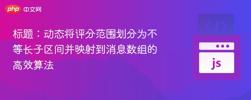 动态评分区间算法与消息映射优化方案