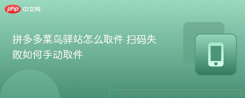 拼多多菜鸟驿站怎么取件 扫码失败如何手动取件