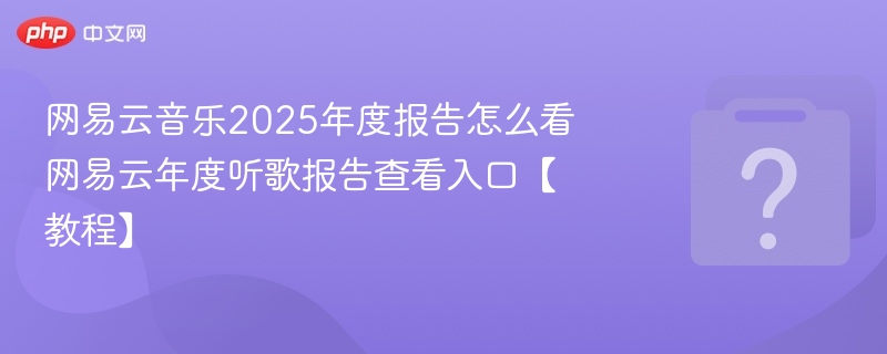 网易云年度报告查看教程