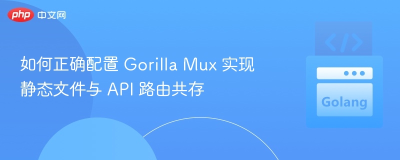 GorillaMux静态路由与API配置详解