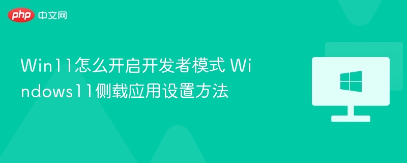 Win11开发者模式开启教程