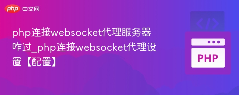 php连接websocket代理服务器咋过_php连接websocket代理设置【配置】