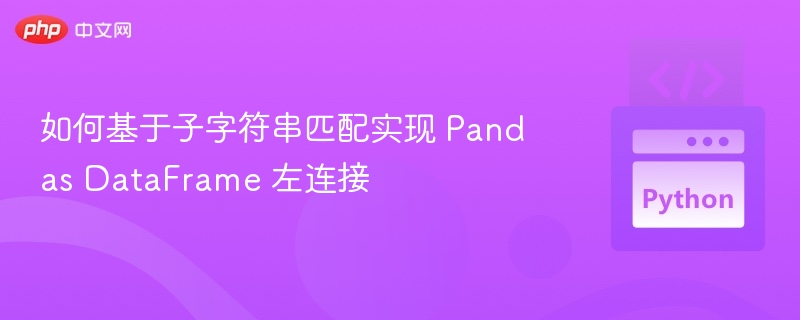 Pandas左连接子字符串匹配方法