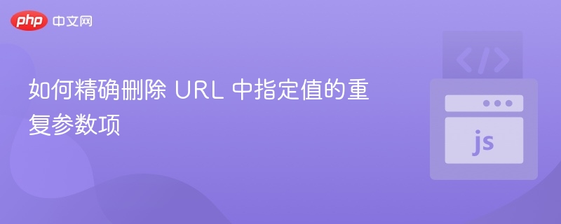 如何精确删除 URL 中指定值的重复参数项