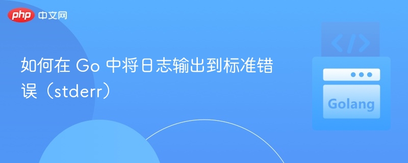 如何在 Go 中将日志输出到标准错误（stderr）
