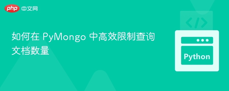如何在 PyMongo 中高效限制查询文档数量