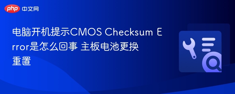 CMOS校验错误怎么解决？简单教程来啦