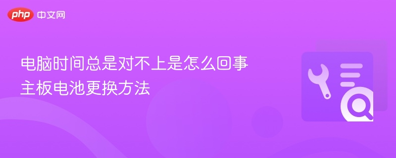 电脑时间不准怎么解决？主板电池更换教程