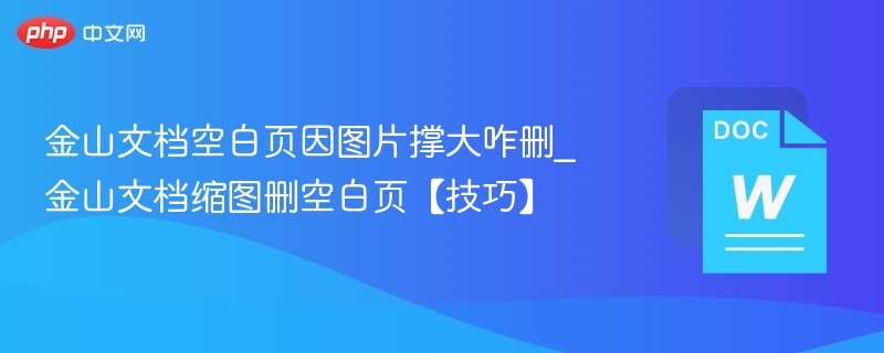 金山文档图片撑大空白页怎么去掉