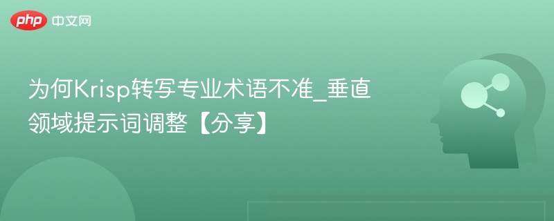 Krisp转写不准？垂直领域提示词优化技巧