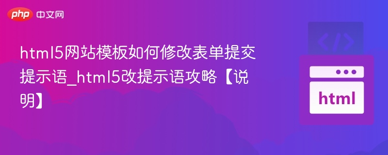 HTML5表单提交提示语修改技巧