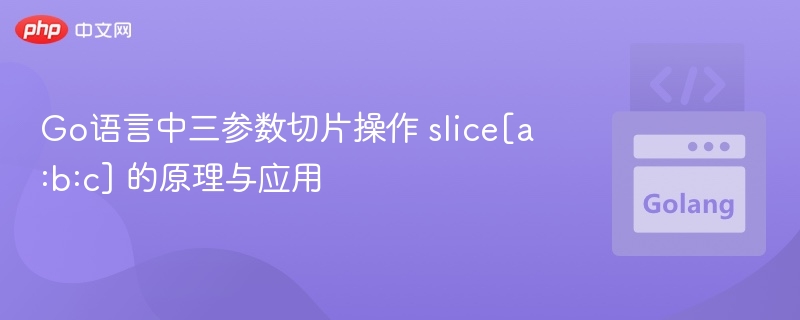 Go切片三参数使用技巧全解析