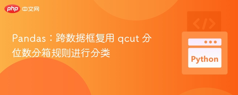 Pandas：跨数据框复用 qcut 分位数分箱规则进行分类
