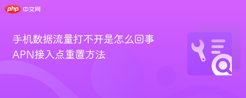 手机APN重置方法及故障解决