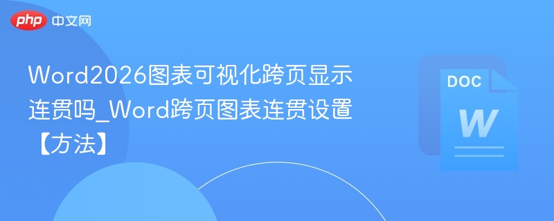 Word2026图表可视化跨页显示连贯吗_Word跨页图表连贯设置【方法】