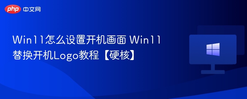 Win11怎么设置开机画面 Win11替换开机Logo教程【硬核】