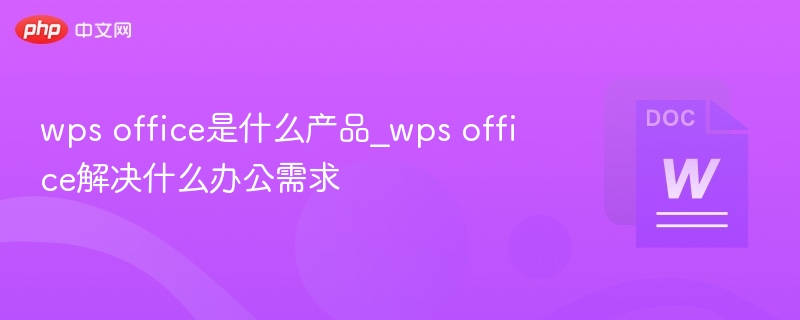 WPSOffice功能与办公需求解析