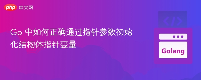 Go 中指针参数初始化结构体指针方法