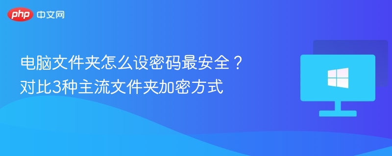 电脑文件夹怎么设密码最安全？对比3种主流文件夹加密方式