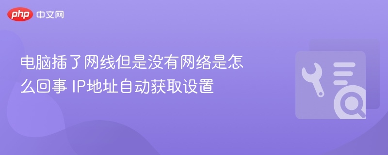 电脑插了网线但是没有网络是怎么回事 IP地址自动获取设置