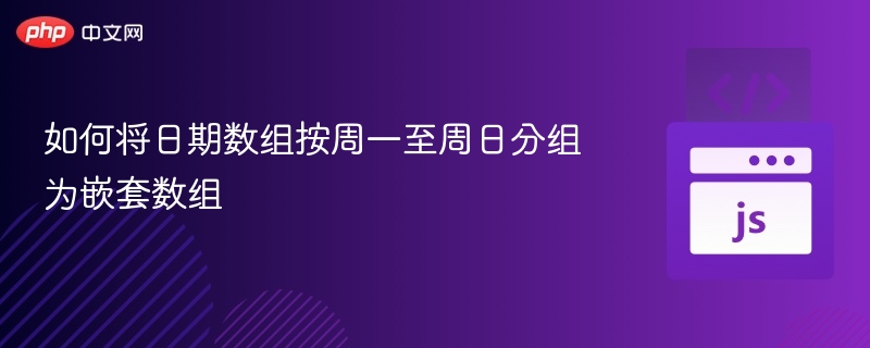 日期数组按周分组的JavaScript实现方法