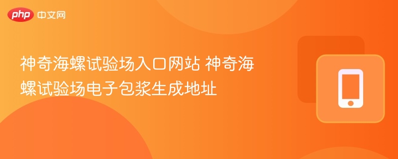 神奇海螺试验场入口与生成地址解析