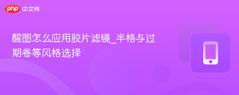 醒图添加胶片滤镜方法及半格过期风推荐