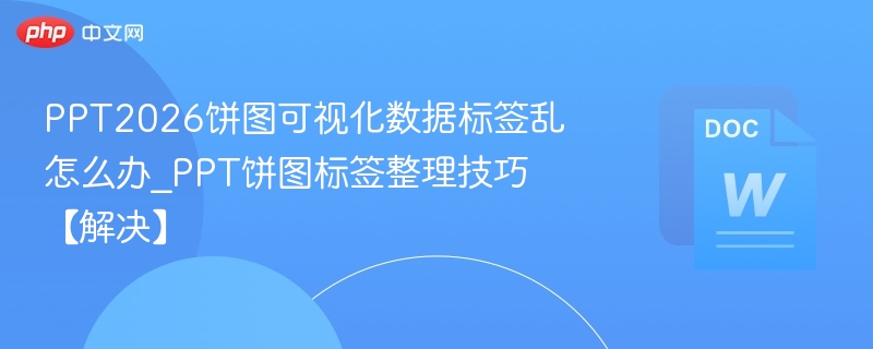 PPT2026饼图可视化数据标签乱怎么办_PPT饼图标签整理技巧【解决】