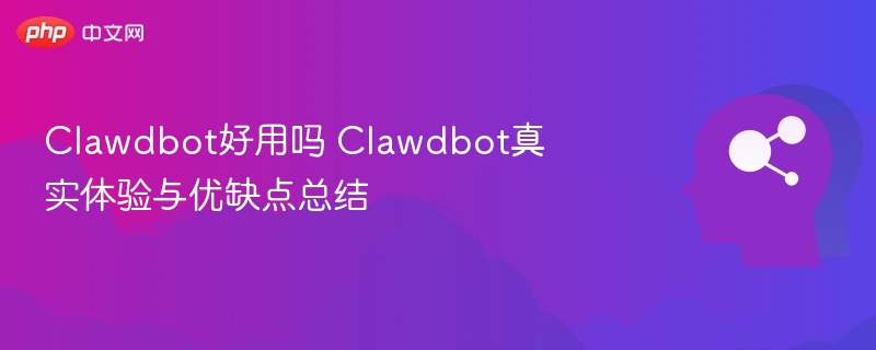Clawdbot真实体验与优缺点评测
