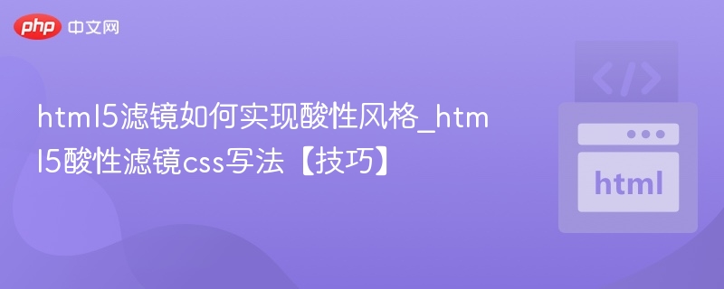 HTML5酸性滤镜实现方法解析