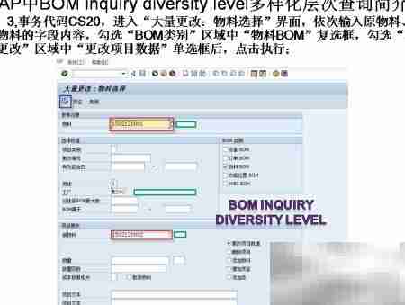 SAP中BOM多样化层次探究