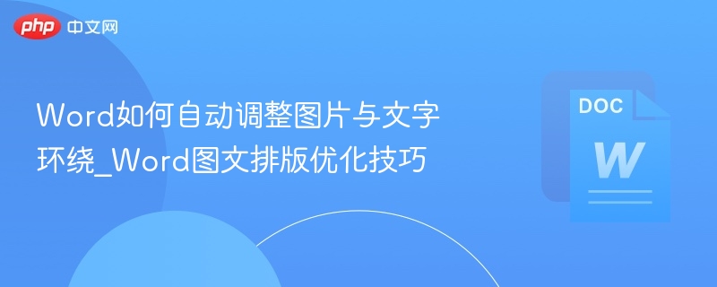 Word图文排版技巧：图片文字环绕自动调整
