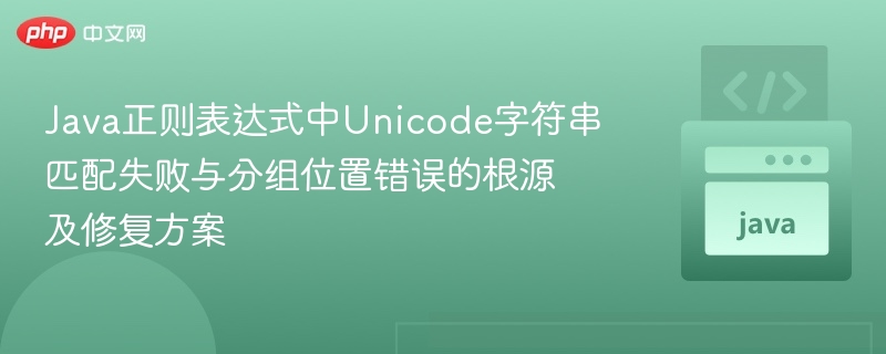 Java正则Unicode匹配问题解析