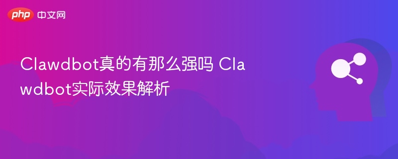 Clawdbot实力如何？真实效果分析