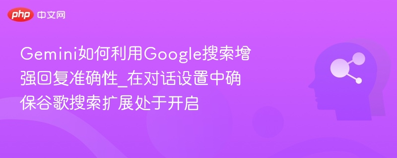 Gemini如何利用Google搜索增强回复准确性_在对话设置中确保谷歌搜索扩展处于开启