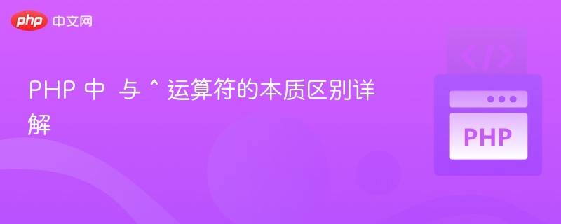 PHP 中  与 ^ 运算符的本质区别详解
