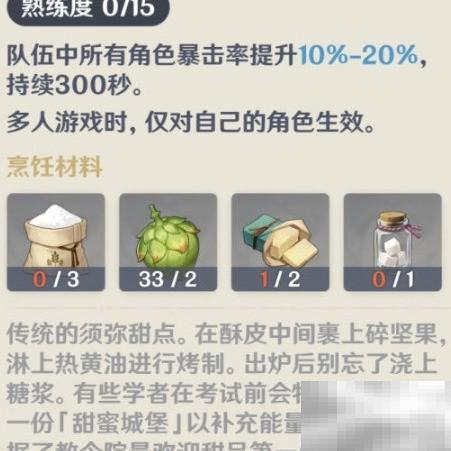 原神3.1食谱获取位置详解