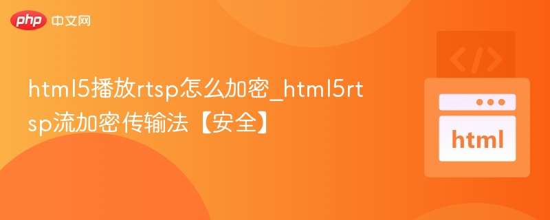 HTML5RTSP加密与安全传输技巧