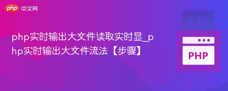 PHP高效读取大文件输出技巧