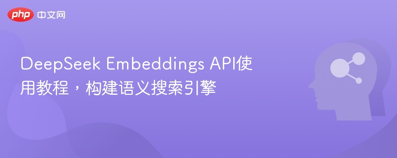 DeepSeekEmbeddingsAPI使用教程