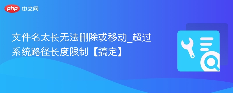文件名过长怎么处理？轻松解决路径限制问题