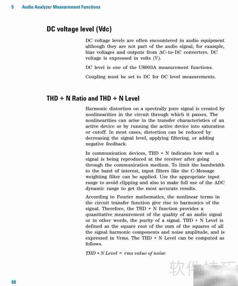 U8903A音频分析仪操作指南