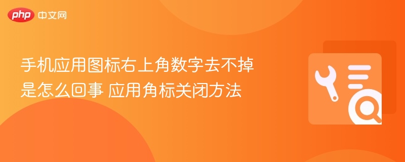 应用角标不消失怎么关？关闭方法详解
