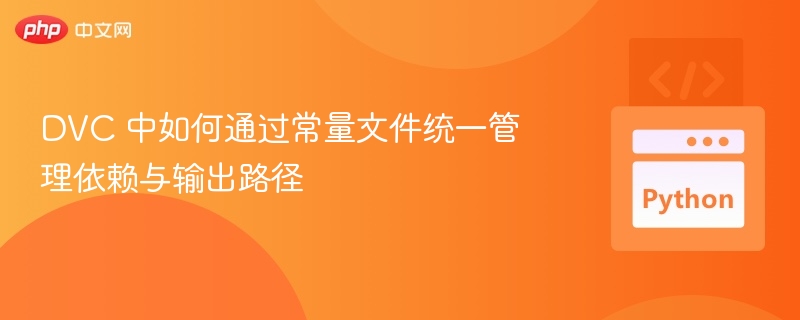DVC 中如何通过常量文件统一管理依赖与输出路径